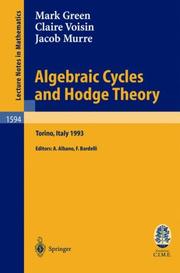 Front cover of Algebraic cycles and Hodge theory by M. Green