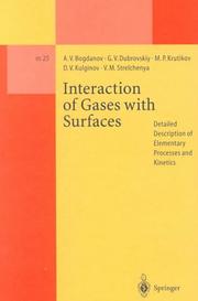 Cover of Interaction of gases with surfaces by Alexander V. Bogdanov