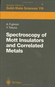 Front cover of Spectroscopy of mott insulators and correlated metals by Atsushi Fujimori