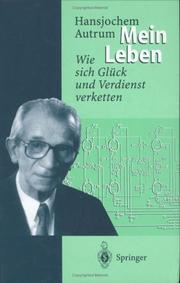 Front cover of Hansjochem Autrum, mein Leben by Hansjochem Autrum