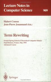 Front cover of Term rewriting by French Spring School of Theoretical Computer Science (1993 Font-Romeu, France)