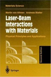 Cover of Laser-beam interactions with materials by M. Von Allmen