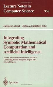 Front cover of Integrating symbolic mathematical computation and artificial intelligence by AISMC-2 (1994 Cambridge, England)