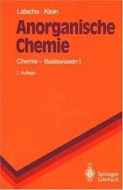 Cover of Anorganische Chemie by Hans P. Latscha