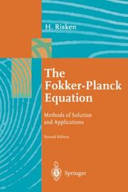 Front cover of The Fokker-Planck equation by H. Risken