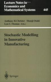 Cover of Stochastic modelling in innovative manufacturing by Shunji Osaki