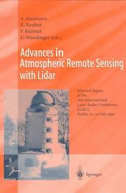 Front cover of Advances in atmospheric remote sensing with lidar by International Laser Radar Conference (18th 1996 Berlin, Germany)