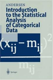 Front cover of Introduction to the statistical analysis of categorical data by Erling B. Andersen