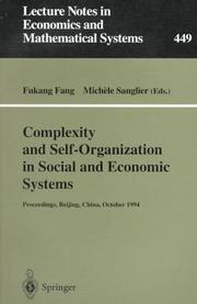 Front cover of Complexity and self-organization in social and economic systems by International Conference on Complexity and Self-Organization in Social and Economic Systems (1994 Beijing, China)