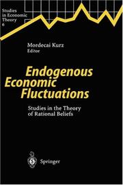 Front cover of Endogenous economic fluctuations by Mordecai Kurz