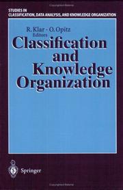 Front cover of Classification and knowledge organization by Gesellschaft für Klassifikation. Jahrestagung