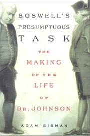 Cover of Boswell's presumptuous task by Adam Sisman
