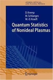 Front cover of Quantum statistics of nonideal plasmas by D. Kremp