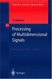 Cover of Processing of Multidimensional Signals (Digital Signal Processing) by Alexandre Smirnov