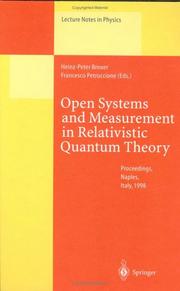 Cover of Open systems and measurement in relativistic quantum theory by Heinz-Peter Breuer