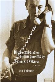Front cover of Digressions on some poems by Frank O'Hara by Joe LeSueur