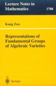 Front cover of Representations of Fundamental Groups of Algebraic Varieties by Kang Zuo