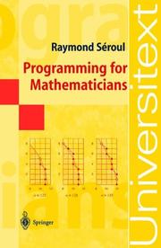 Cover of Programming for Mathematicians (Universitext) by Raymond Seroul