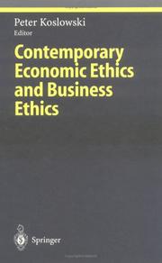 Front cover of Modern Economic Ethics and Business Ethics by Peter Koslowski