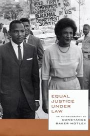 Cover of Equal justice under law by Constance Baker Motley