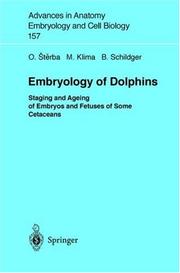 Front cover of Embryology of dolphins by Oldřich Štěrba