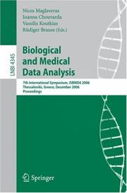 Front cover of Biological and medical data analysis by Nicos Maglaveras