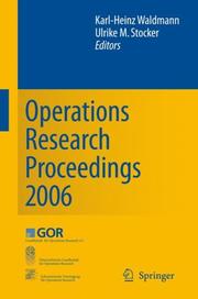 Cover of Operations Research Proceedings 2006 by Karl-Heinz Waldmann