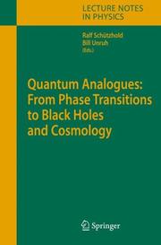 Cover of Quantum analogues by W. G. Unruh