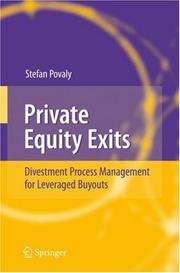 Cover of Private equity exits by Stefan Povaly