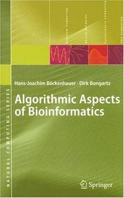 Front cover of Algorithmic aspects of bioinformatics by Hans-Joachim Böckenhauer