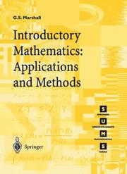 Front cover of Introductory mathematics, applications and methods by G. S. Marshall