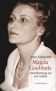 Cover of Magda Goebbels by Anja Klabunde