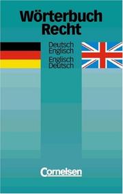 Cover of Wörterbuch Recht by Walter Bachem