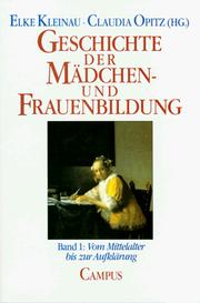 Front cover of Geschichte der Mädchen- und Frauenbildung by Elke Kleinau