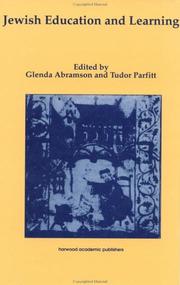 Cover of Jewish education and learning by Patterson, David