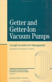 Front cover of Getter and getter-ion vacuum pumps by G. L. Saksaganskiĭ