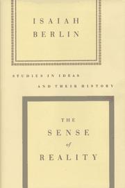 Front cover of The sense of reality by Isaiah Berlin