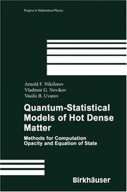 Front cover of Quantum-statistical models of hot dense matter by A. F. Nikiforov