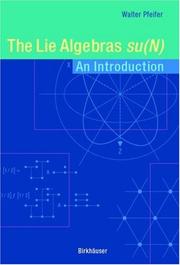 Front cover of The Lie Algebras su(N) by Walter Pfeifer