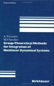 Front cover of Group-theoretical methods for integration of nonlinear dynamical systems by A. N. Leznov