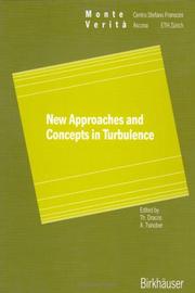Front cover of New approaches and concepts in turbulence by Dracos, Th. A.