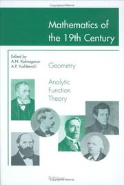 Cover of Mathematics of the 19th Century by Andrei Nikolaevich Kolmogorov