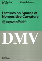 Cover of Lectures on spaces of nonpositive curvature by Werner Ballmann