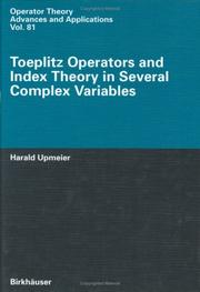 Cover of Toeplitz operators and index theory in several complex variables by Harald Upmeier