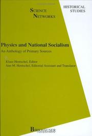Cover of Physics and national socialism by Klaus Hentschel