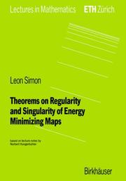 Cover of Theorems on regularity and singularity of energy minimizing maps by Simon, L.