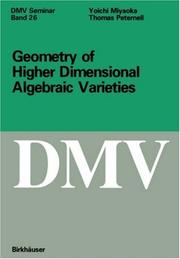 Front cover of Geometry of higher dimensional algebraic varieties by Yoichi Miyaoka
