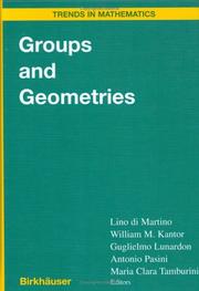 Front cover of Groups and geometries by Lino Di Martino