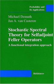 Cover of Stochastic spectral theory for selfadjoint Feller operators by Michael Demuth