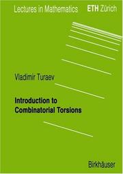 Cover of Introduction to Combinatorial Torsions by Vladimir Turaev